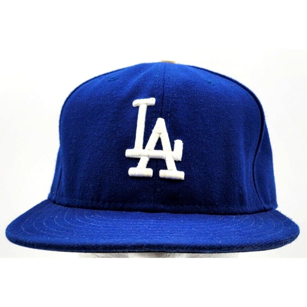 LOS ANGELES DODGERS HAT CAP FITTED NEW ERA 59FIFTY BLUE MLB BASEBALL MEN 7‎ 5/8